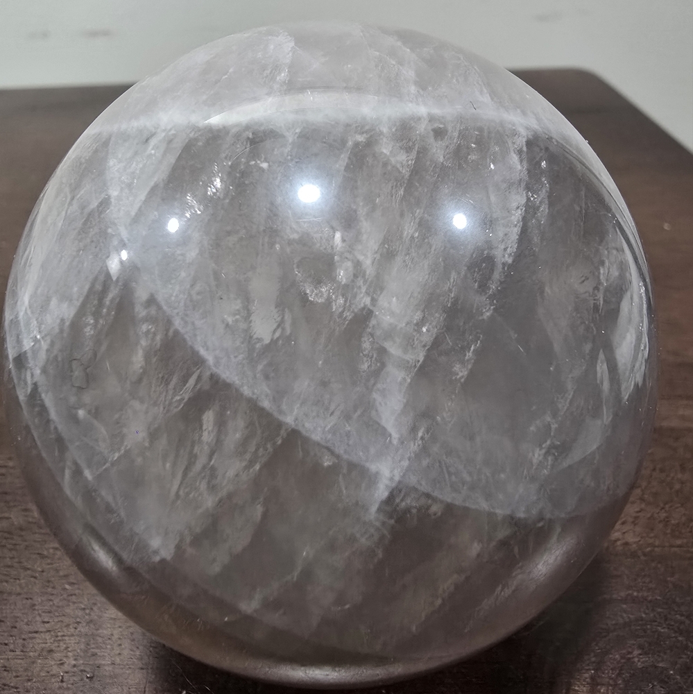 1.1 lbs Black Moonstone Crystal Sphere 71mm - Picture 5 of 17